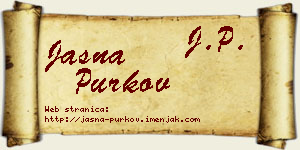 Jasna Purkov vizit kartica